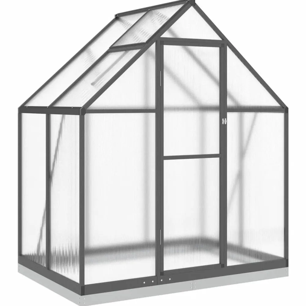 Kasvihuone pohjarungolla, alumiini, eri kokoja ja värejä (33965)*FinePRICE Outlet