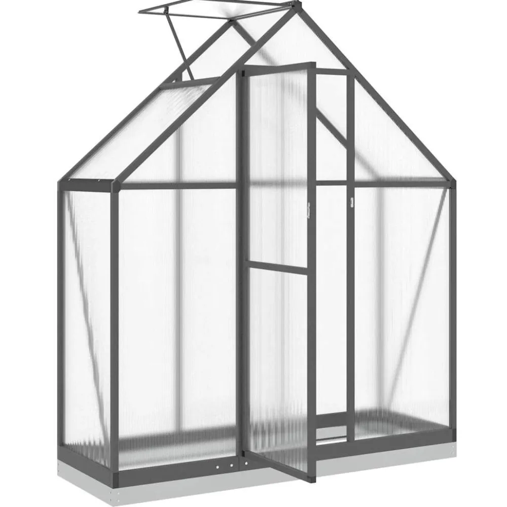 Kasvihuone pohjarungolla, alumiini, eri kokoja ja värejä (33965)*FinePRICE Outlet