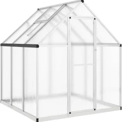 Kasvihuone pohjarungolla, alumiini, eri kokoja ja värejä (33965)*FinePRICE Outlet