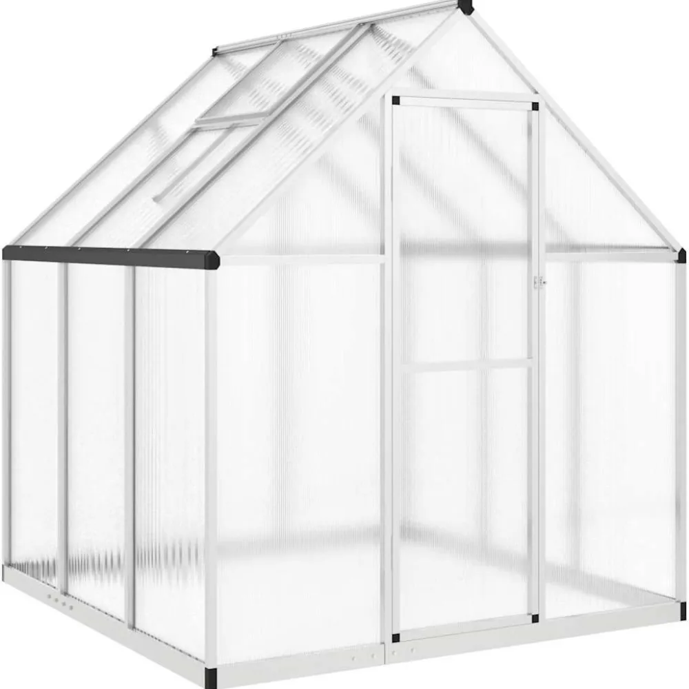Kasvihuone pohjarungolla, alumiini, eri kokoja ja värejä (33965)*FinePRICE Outlet