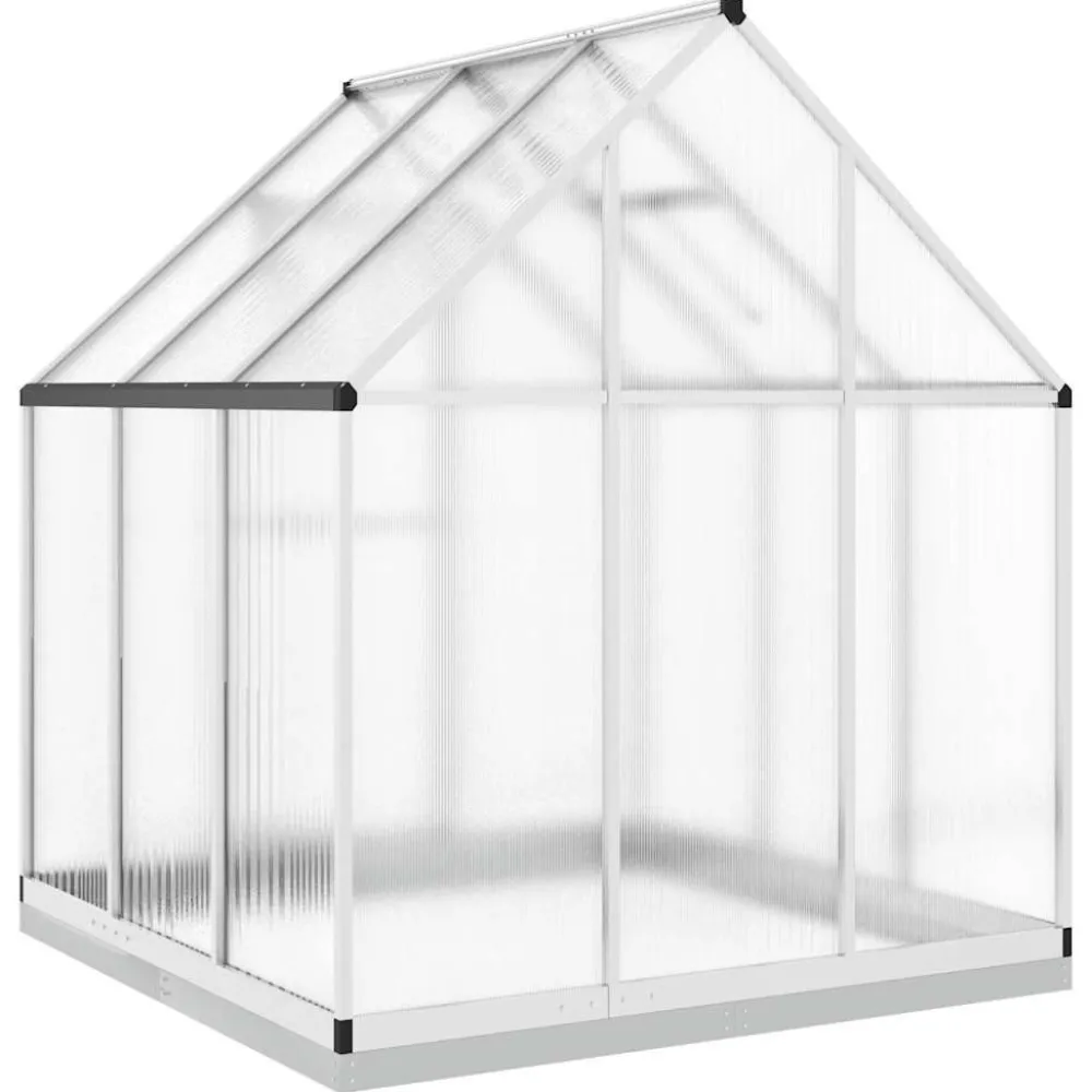 Kasvihuone pohjarungolla, alumiini, eri kokoja ja värejä (33965)*FinePRICE Outlet