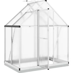 Kasvihuone pohjarungolla, alumiini, eri kokoja ja värejä (33965)*FinePRICE Outlet