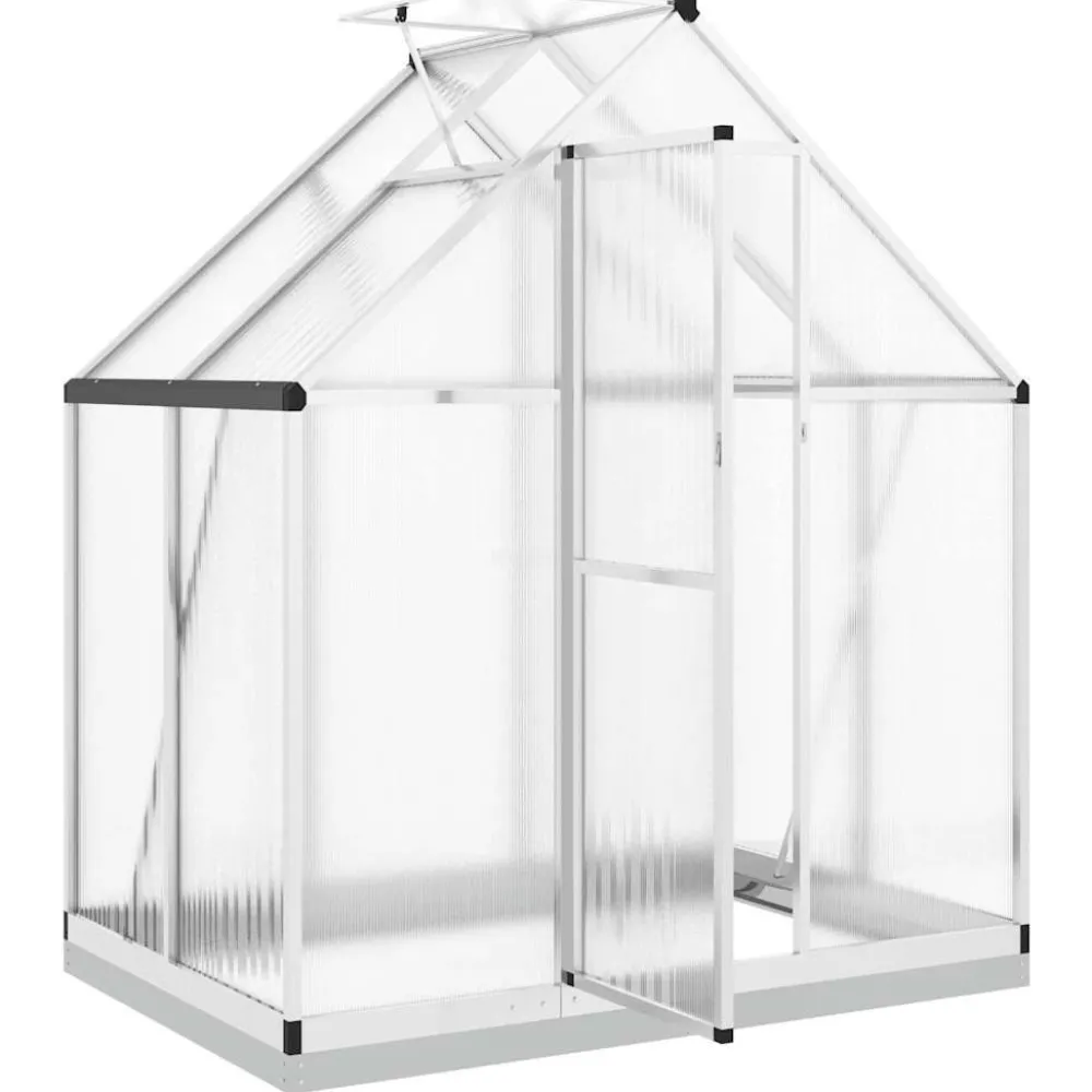 Kasvihuone pohjarungolla, alumiini, eri kokoja ja värejä (33965)*FinePRICE Outlet