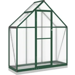 Kasvihuone pohjarungolla, alumiini, eri kokoja ja värejä (33965)*FinePRICE Outlet