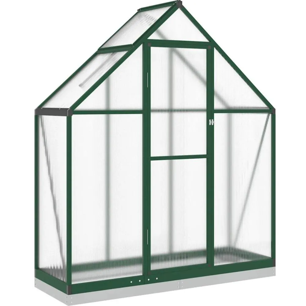 Kasvihuone pohjarungolla, alumiini, eri kokoja ja värejä (33965)*FinePRICE Outlet