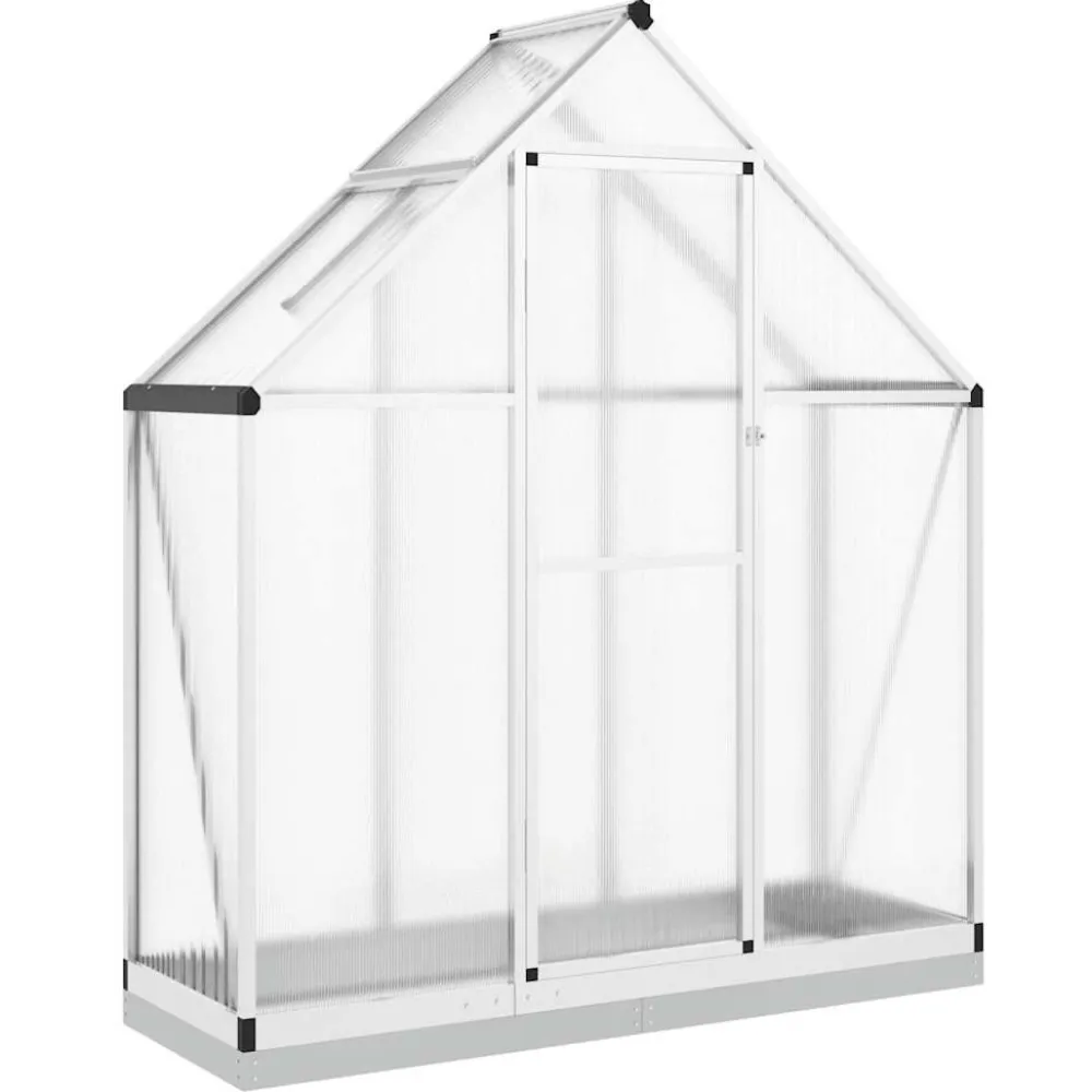 Kasvihuone pohjarungolla, alumiini, eri kokoja ja värejä (33965)*FinePRICE Outlet