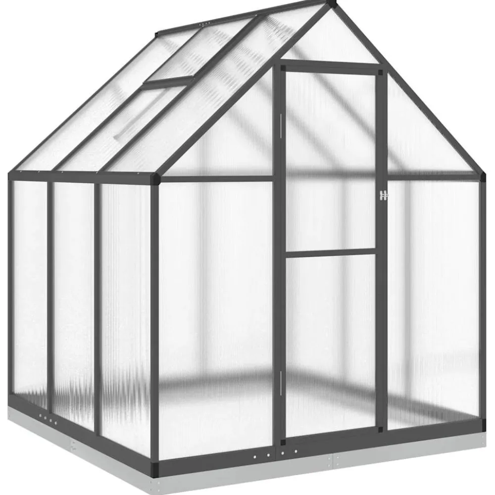 Kasvihuone pohjarungolla, alumiini, eri kokoja ja värejä (33965)*FinePRICE Outlet