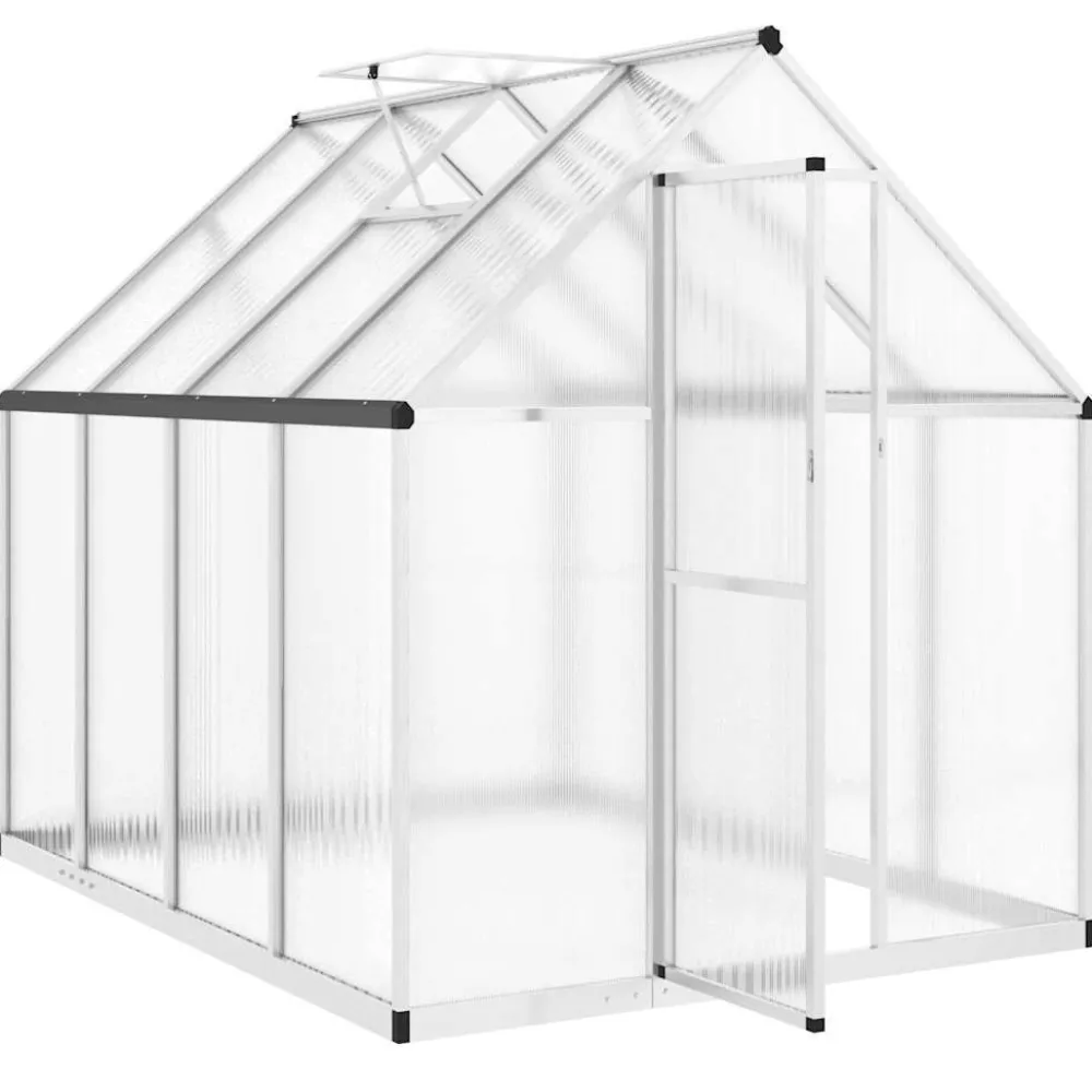Kasvihuone pohjarungolla, alumiini, eri kokoja ja värejä (33965)*FinePRICE Outlet