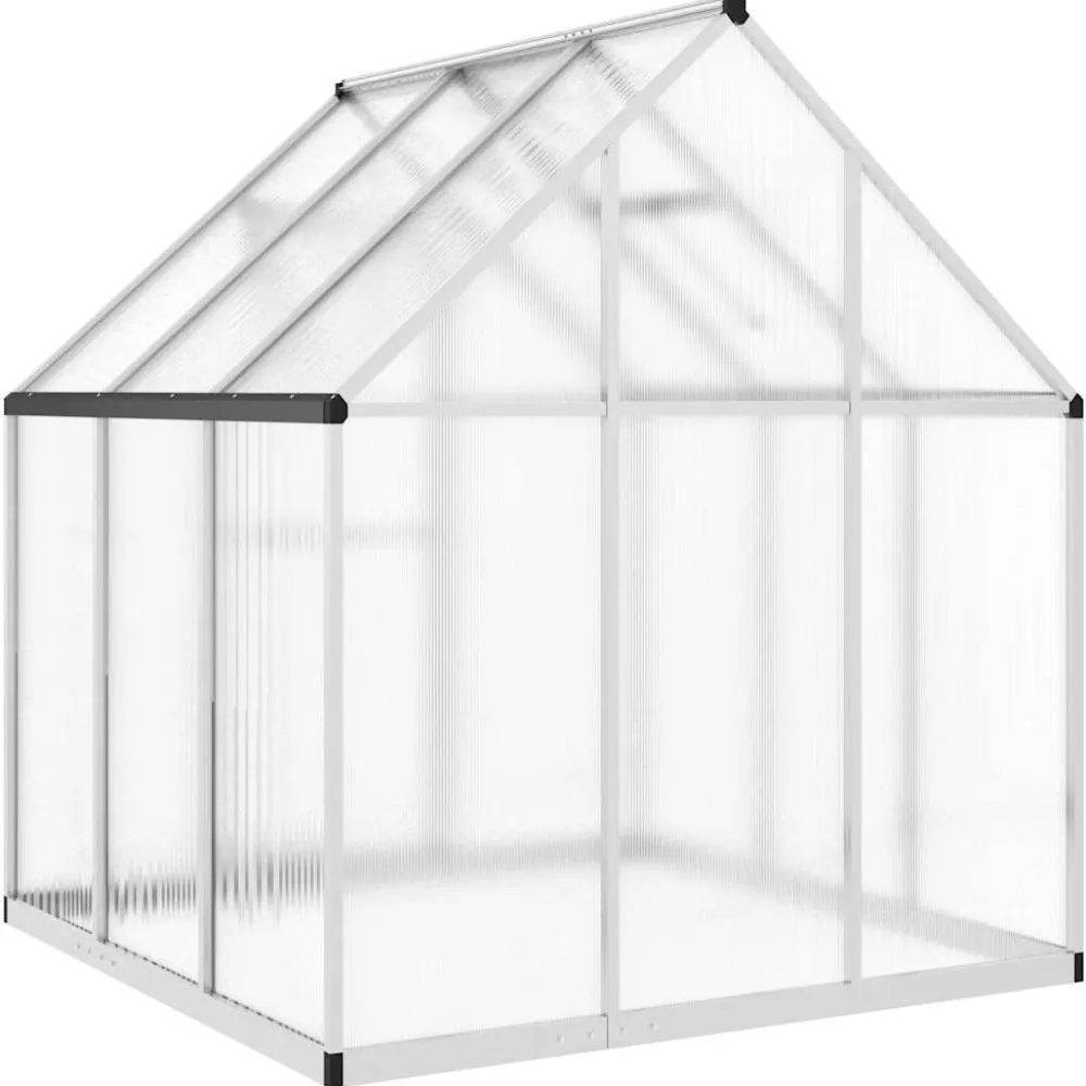 Kasvihuone pohjarungolla, alumiini, eri kokoja ja värejä (33965)*FinePRICE Outlet
