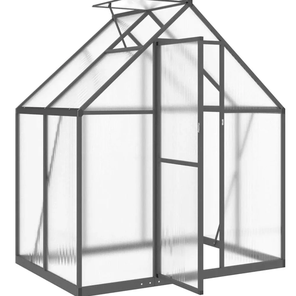 Kasvihuone pohjarungolla, alumiini, eri kokoja ja värejä (33965)*FinePRICE Outlet