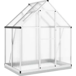 Kasvihuone pohjarungolla, alumiini, eri kokoja ja värejä (33965)*FinePRICE Outlet