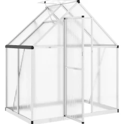 Kasvihuone pohjarungolla, alumiini, eri kokoja ja värejä (33965)*FinePRICE Outlet