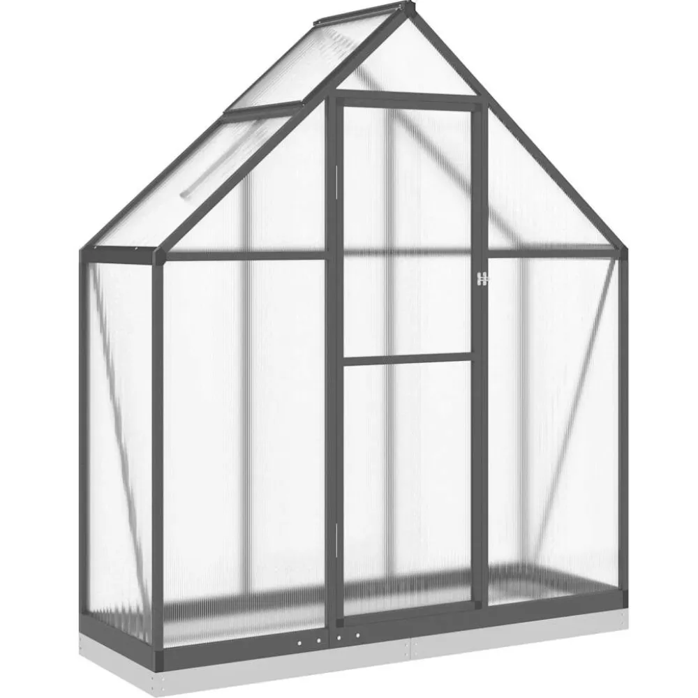 Kasvihuone pohjarungolla, alumiini, eri kokoja ja värejä (33965)*FinePRICE Outlet
