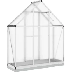 Kasvihuone pohjarungolla, alumiini, eri kokoja ja värejä (33965)*FinePRICE Outlet