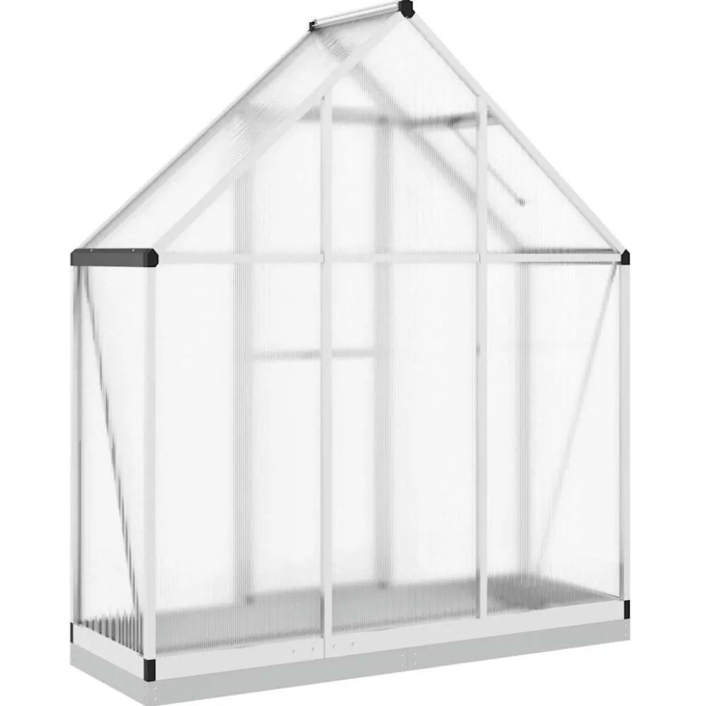 Kasvihuone pohjarungolla, alumiini, eri kokoja ja värejä (33965)*FinePRICE Outlet