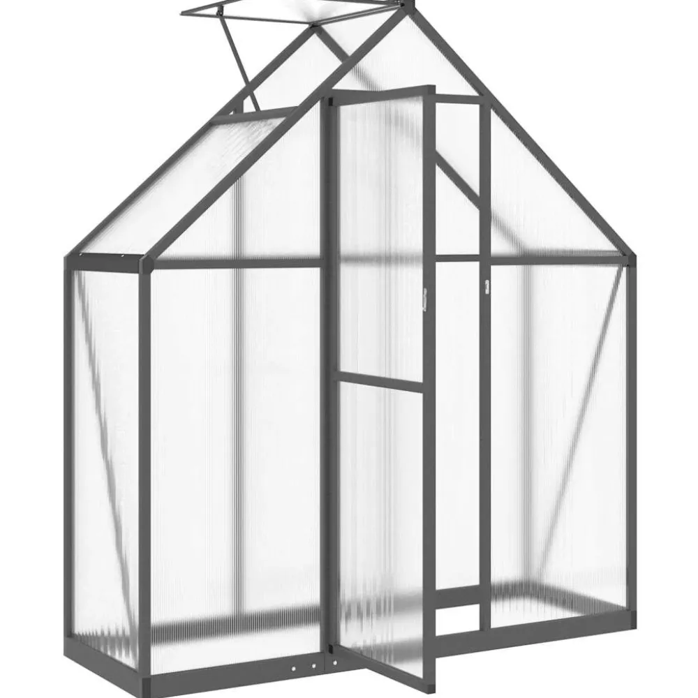 Kasvihuone pohjarungolla, alumiini, eri kokoja ja värejä (33965)*FinePRICE Outlet