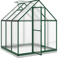 Kasvihuone pohjarungolla, alumiini, eri kokoja ja värejä (33965)*FinePRICE Outlet
