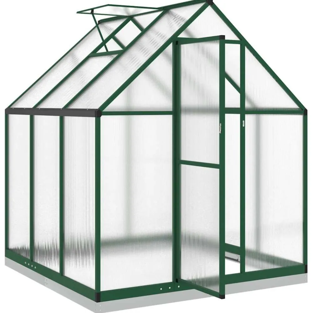 Kasvihuone pohjarungolla, alumiini, eri kokoja ja värejä (33965)*FinePRICE Outlet