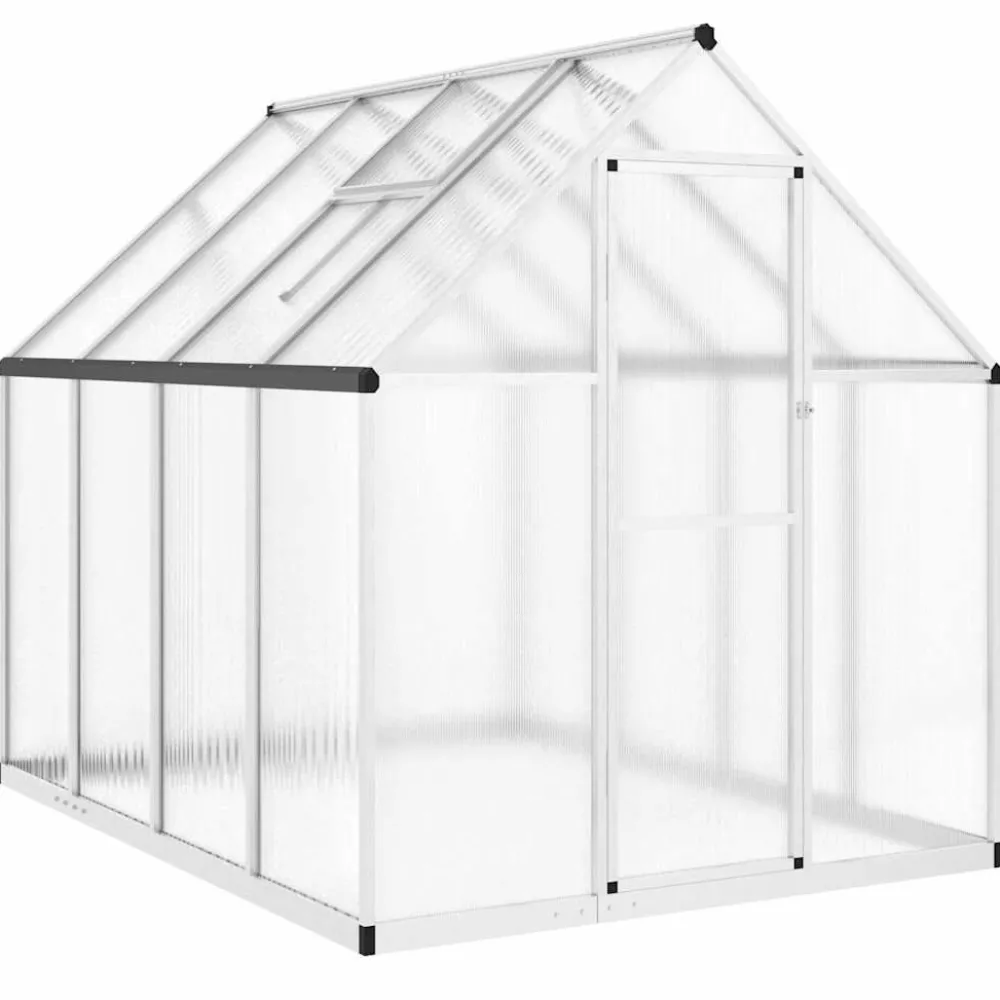 Kasvihuone pohjarungolla, alumiini, eri kokoja ja värejä (33965)*FinePRICE Outlet