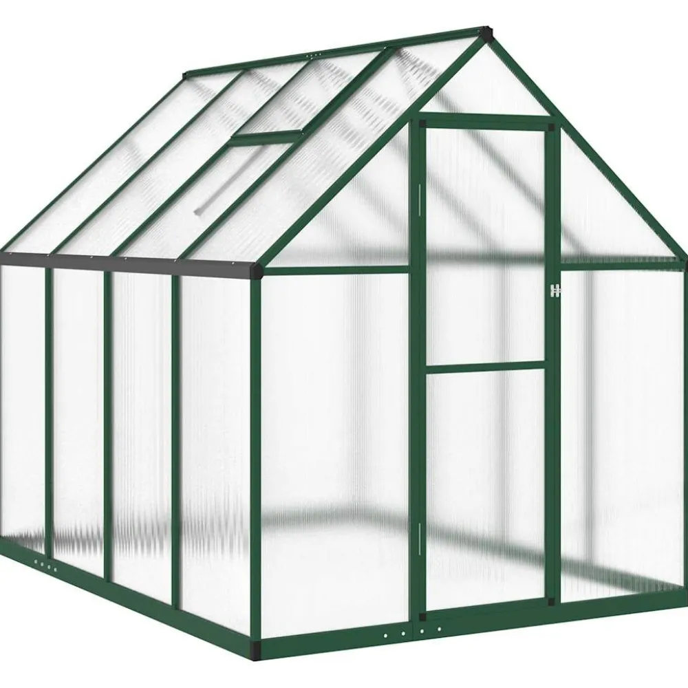 Kasvihuone pohjarungolla, alumiini, eri kokoja ja värejä (33965)*FinePRICE Outlet