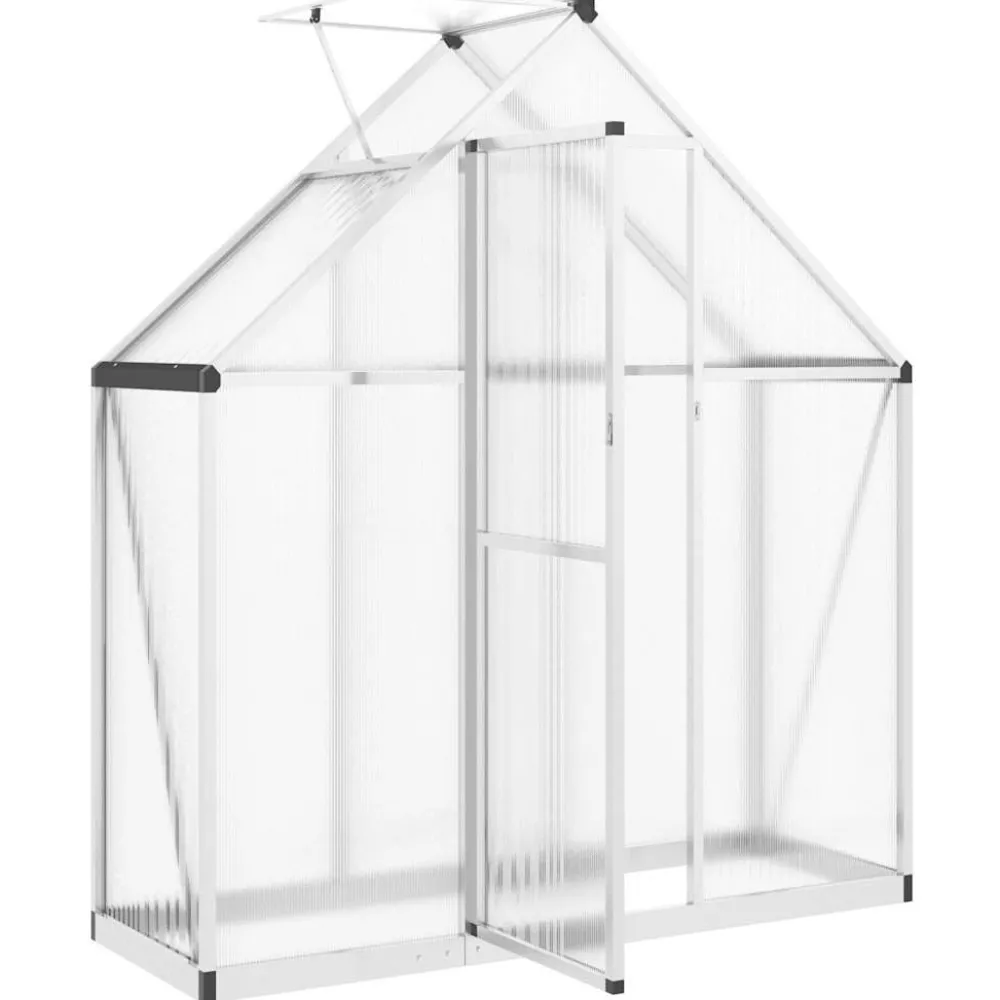 Kasvihuone pohjarungolla, alumiini, eri kokoja ja värejä (33965)*FinePRICE Outlet