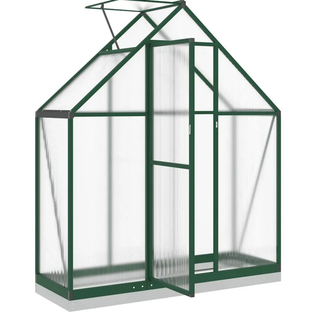 Kasvihuone pohjarungolla, alumiini, eri kokoja ja värejä (33965)*FinePRICE Outlet