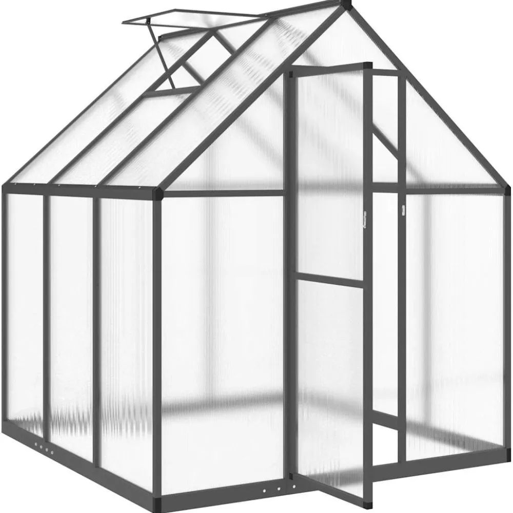 Kasvihuone pohjarungolla, alumiini, eri kokoja ja värejä (33965)*FinePRICE Outlet