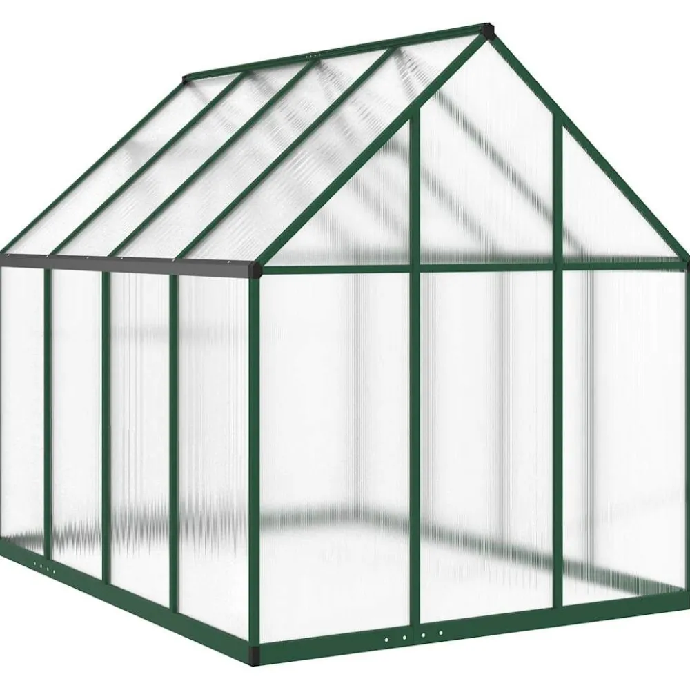 Kasvihuone pohjarungolla, alumiini, eri kokoja ja värejä (33965)*FinePRICE Outlet