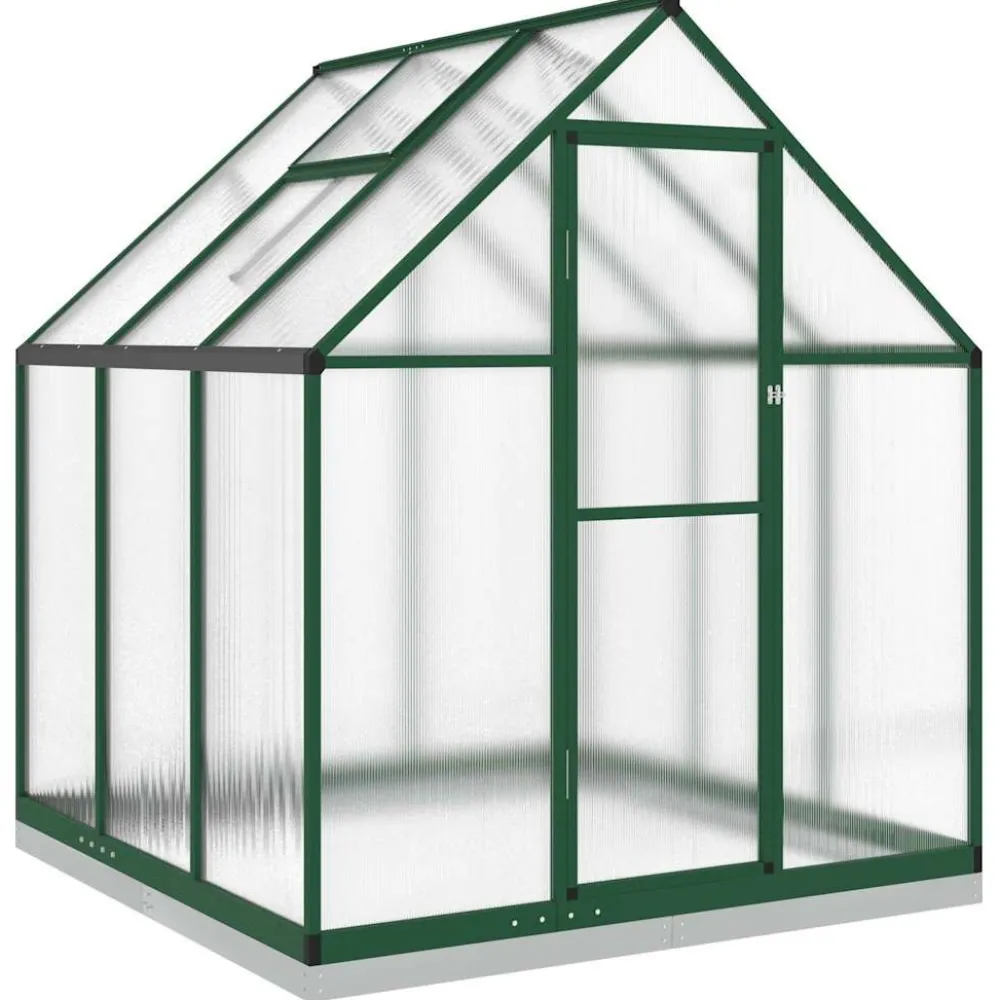 Kasvihuone pohjarungolla, alumiini, eri kokoja ja värejä (33965)*FinePRICE Outlet