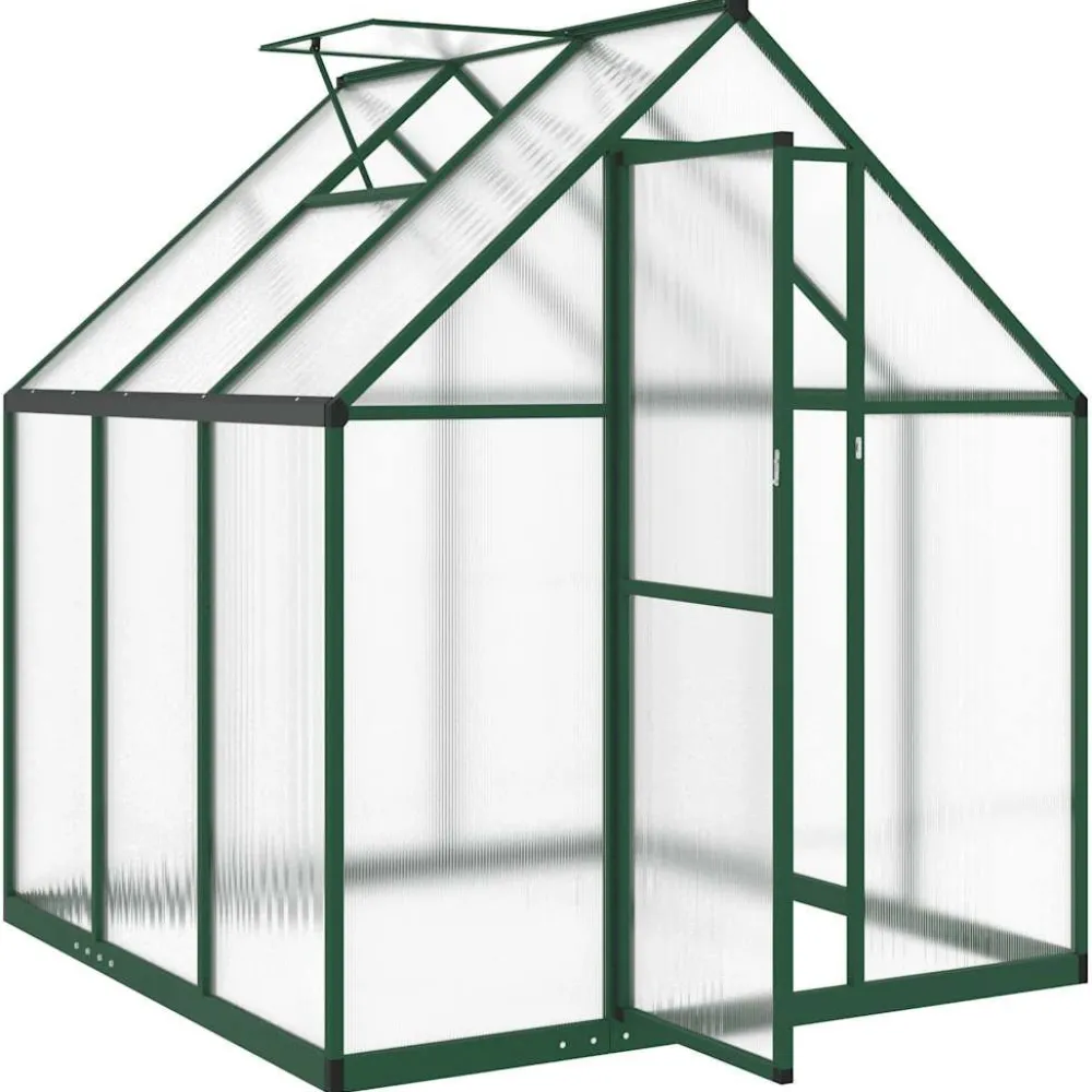 Kasvihuone pohjarungolla, alumiini, eri kokoja ja värejä (33965)*FinePRICE Outlet