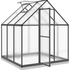 Kasvihuone pohjarungolla, alumiini, eri kokoja ja värejä (33965)*FinePRICE Outlet