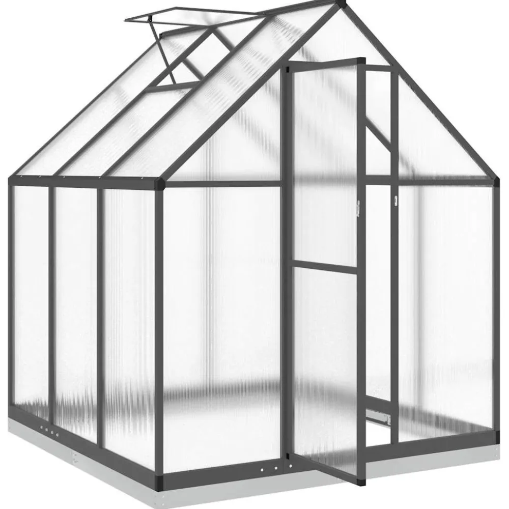 Kasvihuone pohjarungolla, alumiini, eri kokoja ja värejä (33965)*FinePRICE Outlet