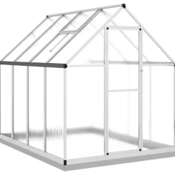Discount Kasvihuone pohjarungolla alumiini, eri kokoja ja värejä (36637) Kasvihuoneet Kennolevyllä