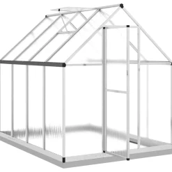 Discount Kasvihuone pohjarungolla alumiini, eri kokoja ja värejä (36637) Kasvihuoneet Kennolevyllä