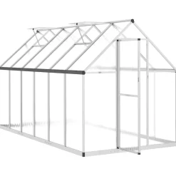 Discount Kasvihuone pohjarungolla alumiini, eri kokoja ja värejä (36637) Kasvihuoneet Kennolevyllä