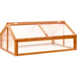 Kasvihuone ruskea 114x80x50 cm kuusi (16415)*FinePRICE Best
