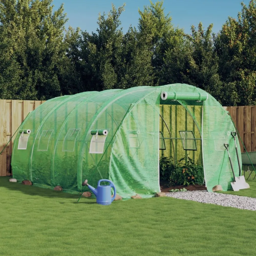 Kasvihuone teräsrungolla, 3x2x2 m - 24x3x2 m, eri kokoja ja värejä (29939)*FinePRICE Sale