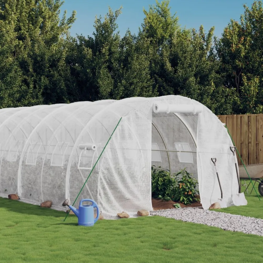 Kasvihuone teräsrungolla, 3x2x2 m - 24x3x2 m, eri kokoja ja värejä (29939)*FinePRICE Sale