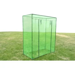 Kasvihuone teräsrunko PVC, 170x80x200 cm*FinePRICE Discount