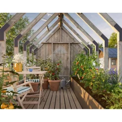 Kasvihuone vajalla Emilia 8,2+4,0 m2*Palmako