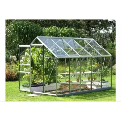 Kasvihuone Venus 6.2m² lasi alumiinirunko harmaa*Vitavia New