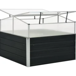Sale Kasvihuone 100x100x77 cm galvanoitu teräs antrasiitti Minikasvihuoneet