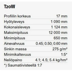 New Kattopelti R-T20-30W-1090, 0.5mm, polyesteri, eri värejä Kattopellit