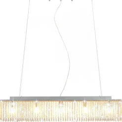 New Kattovalaisin kristallihelmillä hopea 104 cm e14 Kattokruunut