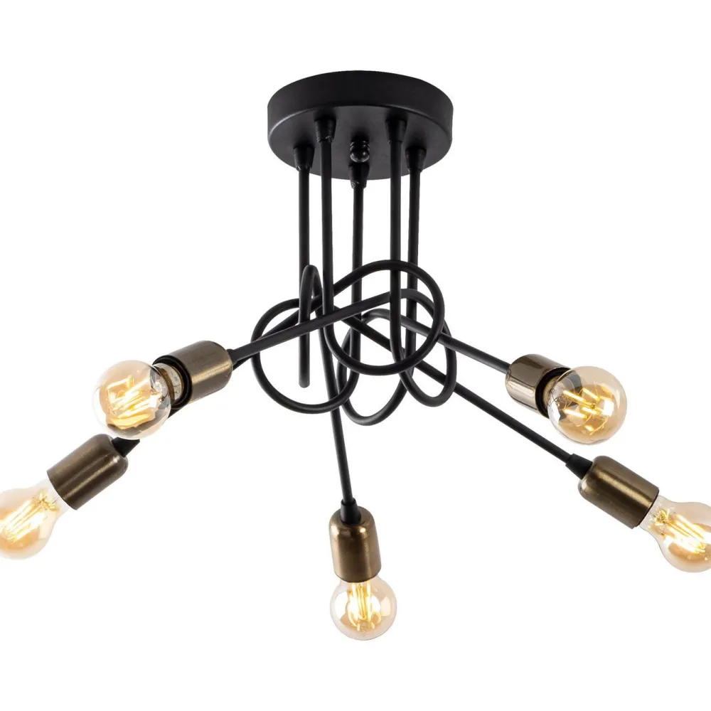 Kattovalaisin Viraj 5-osainen musta/pronssi*Linento Lighting Online