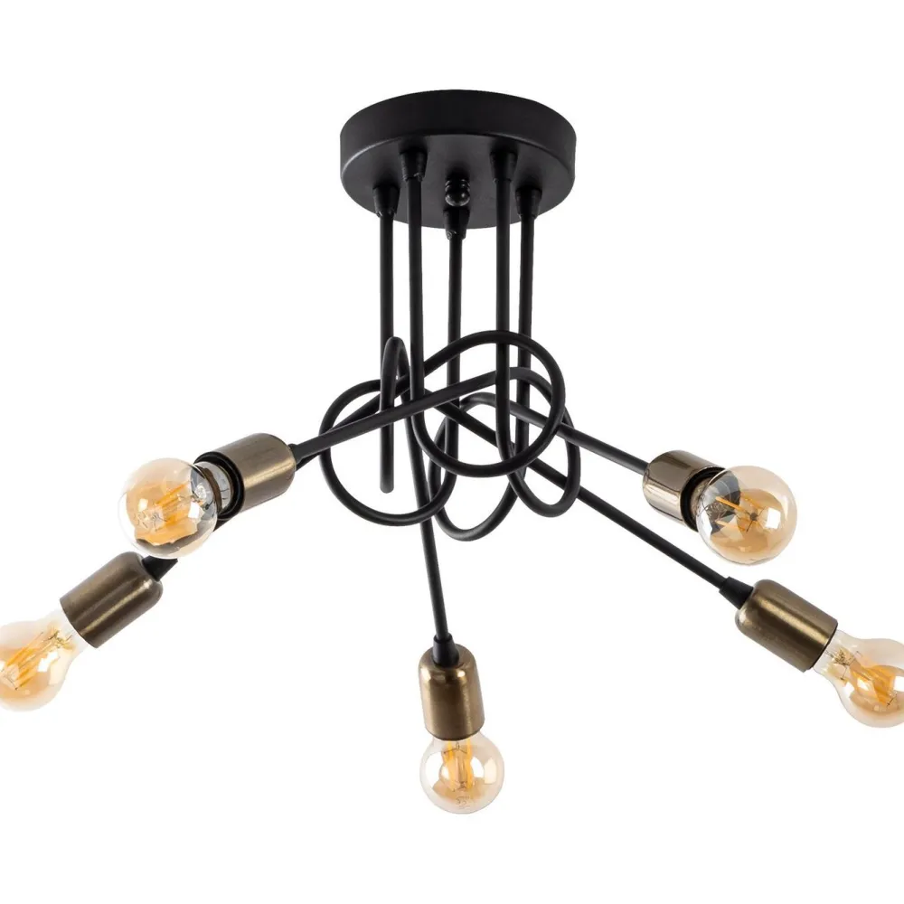 Kattovalaisin Viraj 5-osainen musta/pronssi*Linento Lighting Online