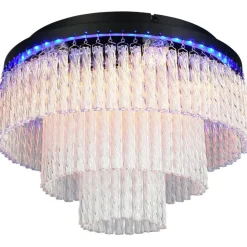 Kattovalaisin Vono LED RGB Ø40cm mattamusta/kirkas*Trio Discount