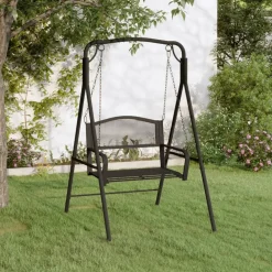 Keinupenkki 124 cm musta teräs*FinePRICE Online