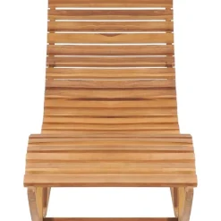 Hot Keinuva aurinkotuoli 60x180x73 cm tiikki Puutarhatuolit