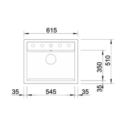 Clearance Keittiöallas Dalago 6, 615x510mm, silgranit, eri värejä Tiskialtaat Ja -Pöydät